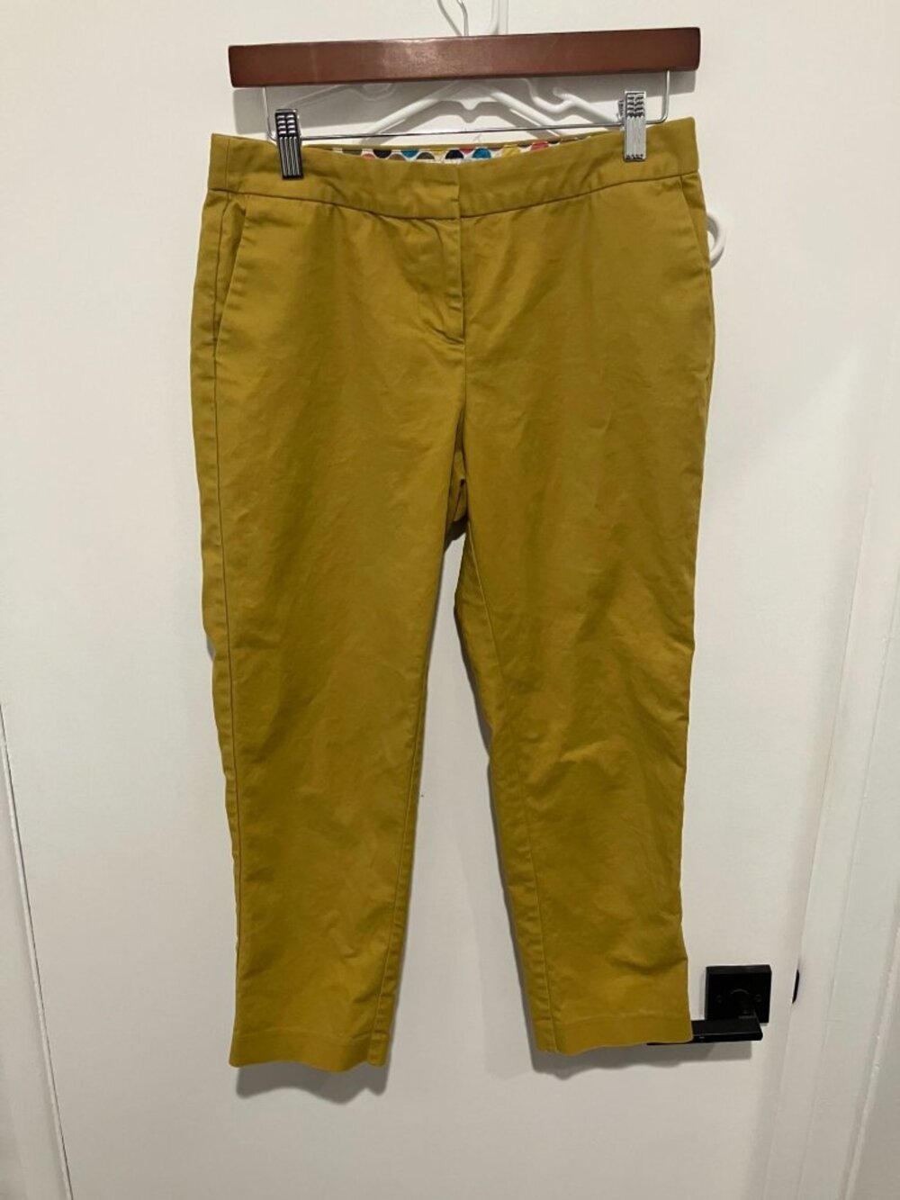 Boden Mustard Yellow Ankle Pants Cropped Chino Trousers Women's Size 6R